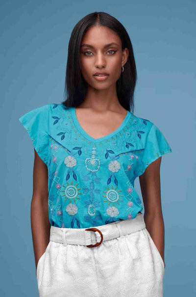 Johnny Was - Oriel Flutter Sleeve Tee