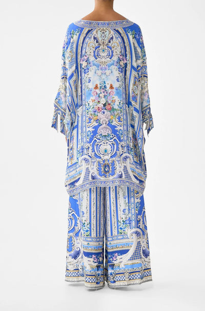 Camilla - Ottoman Opulence Tie Sleeve Short V Neck Kaftan