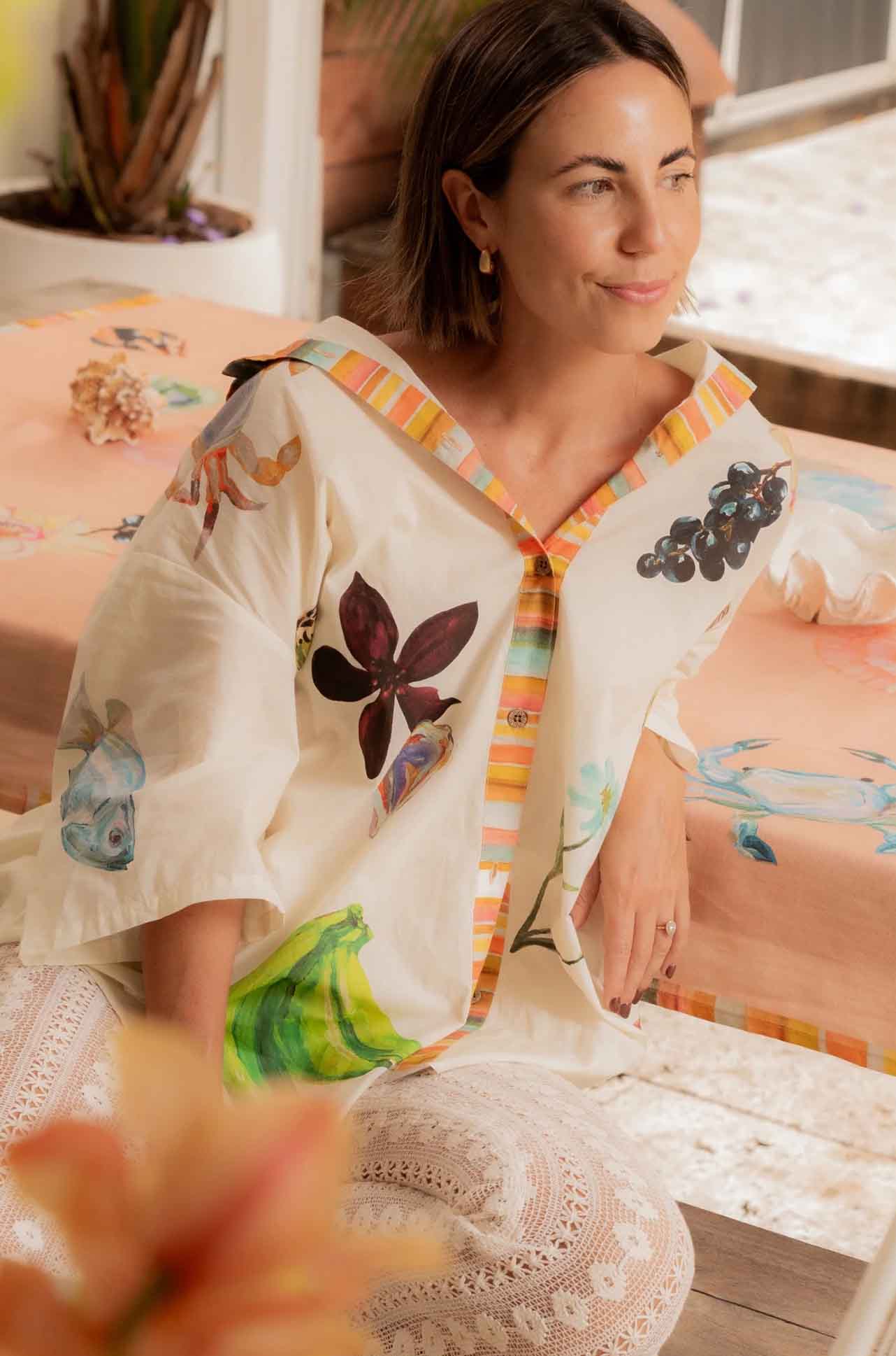 Wandering Folk - Annie Everingham Over Swim Shirt in Seaside