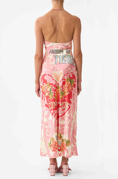 Camilla - Pink Porto Chain Detail Slip Dress