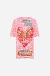 Camilla - Pink Porto Oversized Band Tee