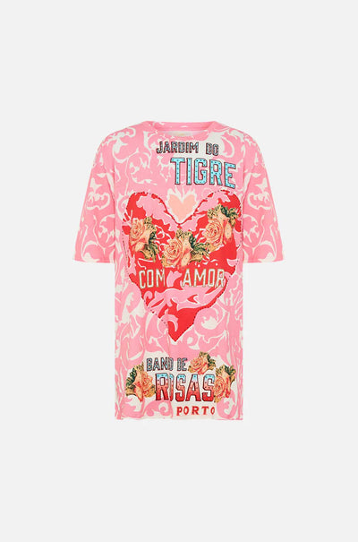 Camilla - Pink Porto Oversized Band Tee