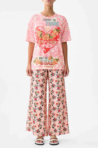 Camilla - Pink Porto Oversized Band Tee