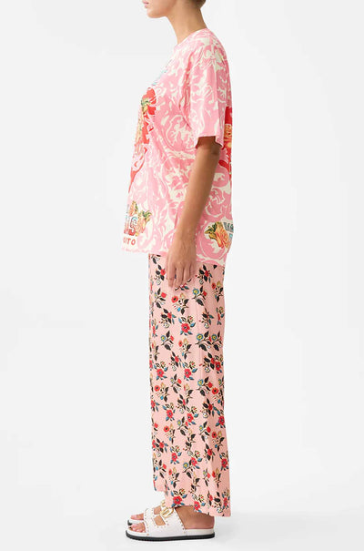 Camilla - Pink Porto Oversized Band Tee