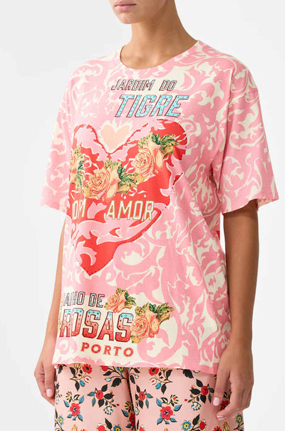 Camilla - Pink Porto Oversized Band Tee