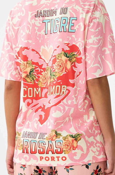 Camilla - Pink Porto Oversized Band Tee