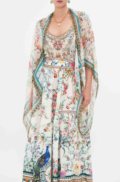 Camilla - Plumes and Parterres Silk Shrug