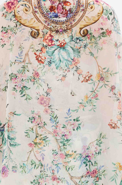 Camilla - Plumes and Parterres Silk Shrug