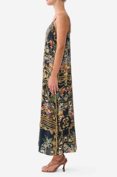 Camilla - Palace Zoology V Neck Midi Slip Dress