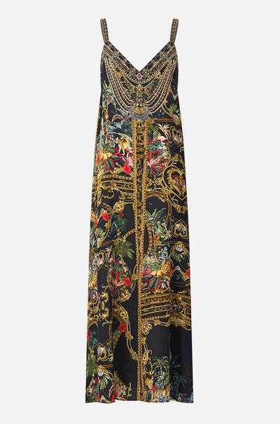 Camilla - Palace Zoology V Neck Midi Slip Dress
