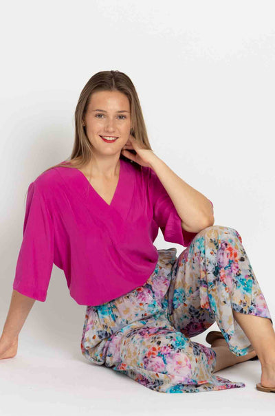 Mela Purdie - Pace Pant in Gossamer Silk Print