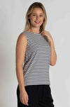 Mela Purdie - Palazzo Shell in Straw Stripe Jersey