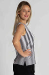 Mela Purdie - Palazzo Shell in Straw Stripe Jersey