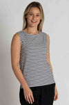 Mela Purdie - Palazzo Shell in Straw Stripe Jersey