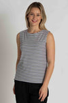 Mela Purdie - Palazzo Shell in Straw Stripe Jersey