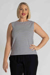 Mela Purdie - Palazzo Shell in Straw Stripe Jersey