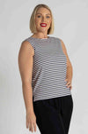 Mela Purdie - Palazzo Shell in Straw Stripe Jersey