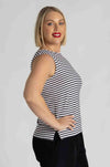 Mela Purdie - Palazzo Shell in Straw Stripe Jersey