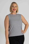 Mela Purdie - Palazzo Shell in Straw Stripe Jersey