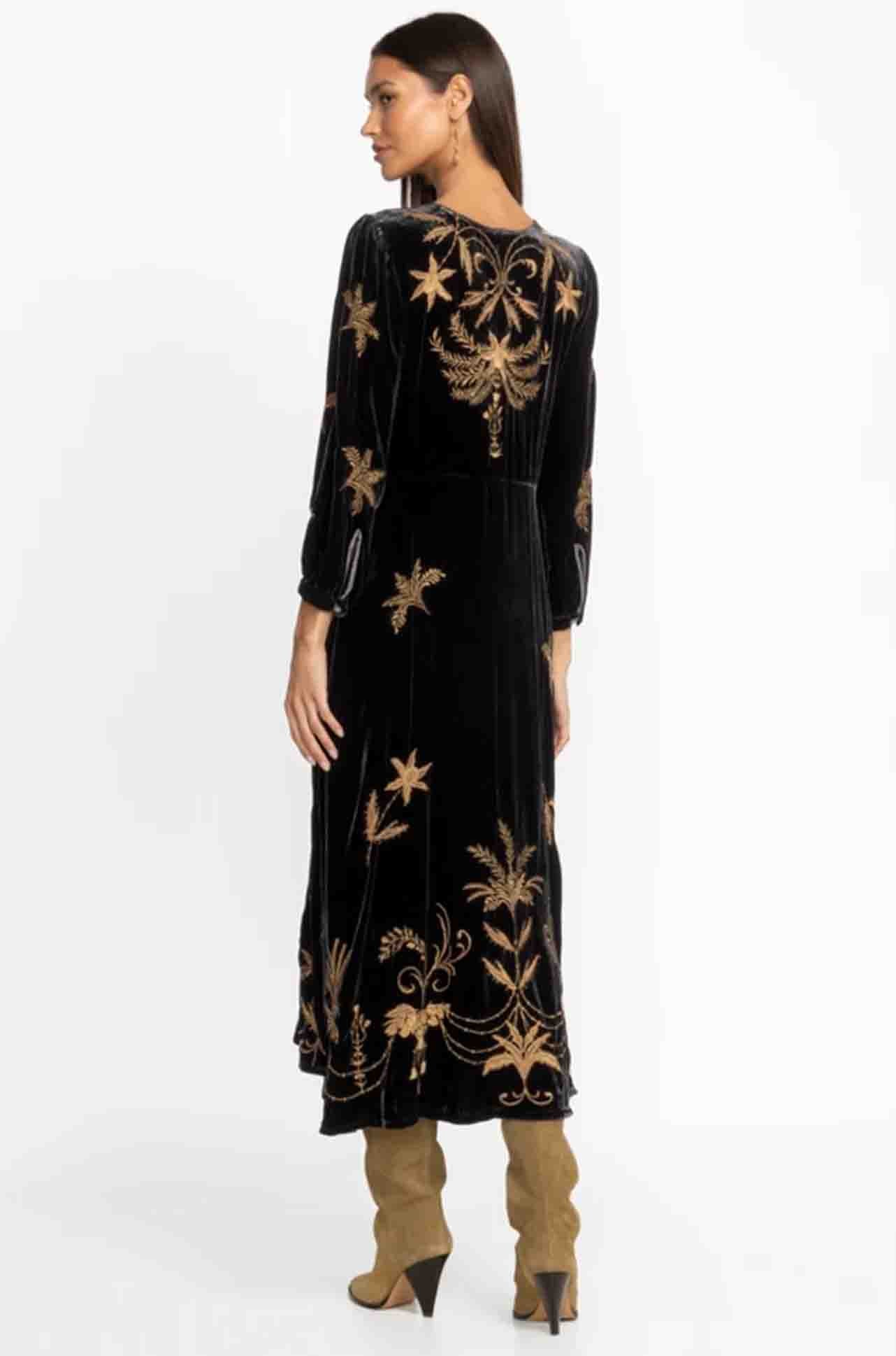 Johnny Was - Palmira Velvet Effortless Midi Dress - Zambezee Johnny Was - Palmira Velvet Effortless Midi Dress - Zambezee