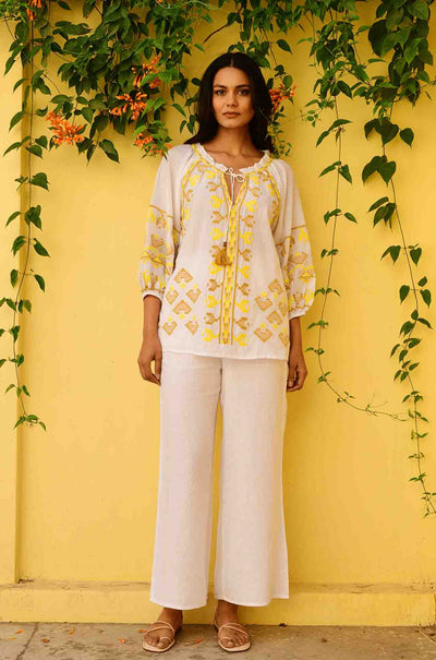 Azure and Indigo - Paros Blouse