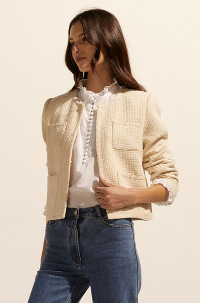 zoe kratzmann - patron jacket in ecru boucle