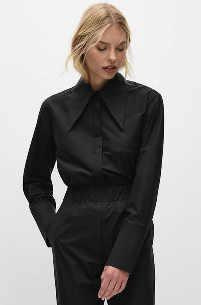 Mela Purdie - Peak Collar Shirt in Powder Weave