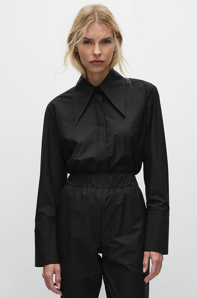 Mela Purdie - Peak Collar Shirt in Powder Weave