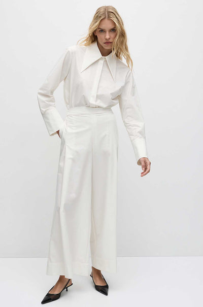 Mela Purdie - Peak Collar Shirt in Powder Weave