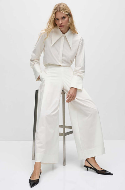 Mela Purdie - Peak Collar Shirt in Powder Weave