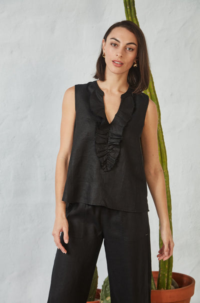 Verge - Penny Top in Black