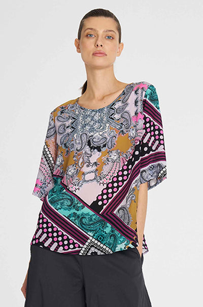 Mela Purdie - Plaza T in Bandana Print Silk