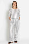 Mela Purdie - Pace Pant in Trio Stripe Print Linen