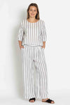 Mela Purdie - Pace Pant in Trio Stripe Print Linen