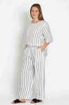 Mela Purdie - Pace Pant in Trio Stripe Print Linen