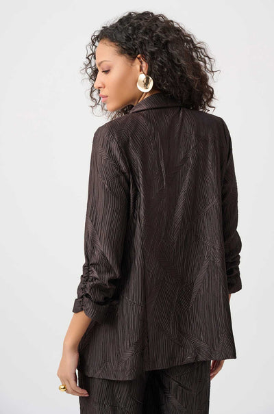 Joseph Ribkoff - Pleated Satin Open Blazer