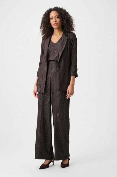 Joseph Ribkoff - Pleated Satin Open Blazer