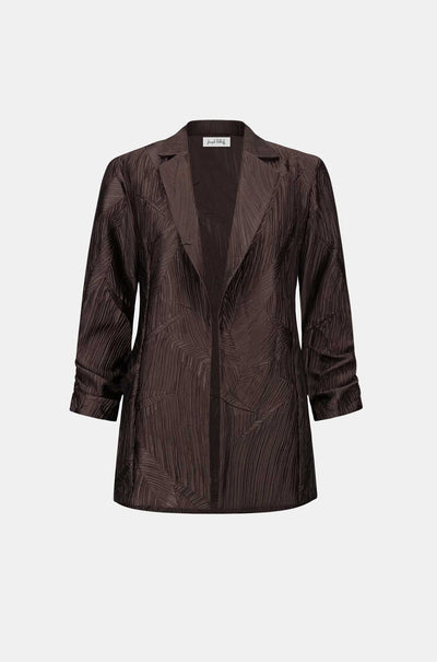 Joseph Ribkoff - Pleated Satin Open Blazer