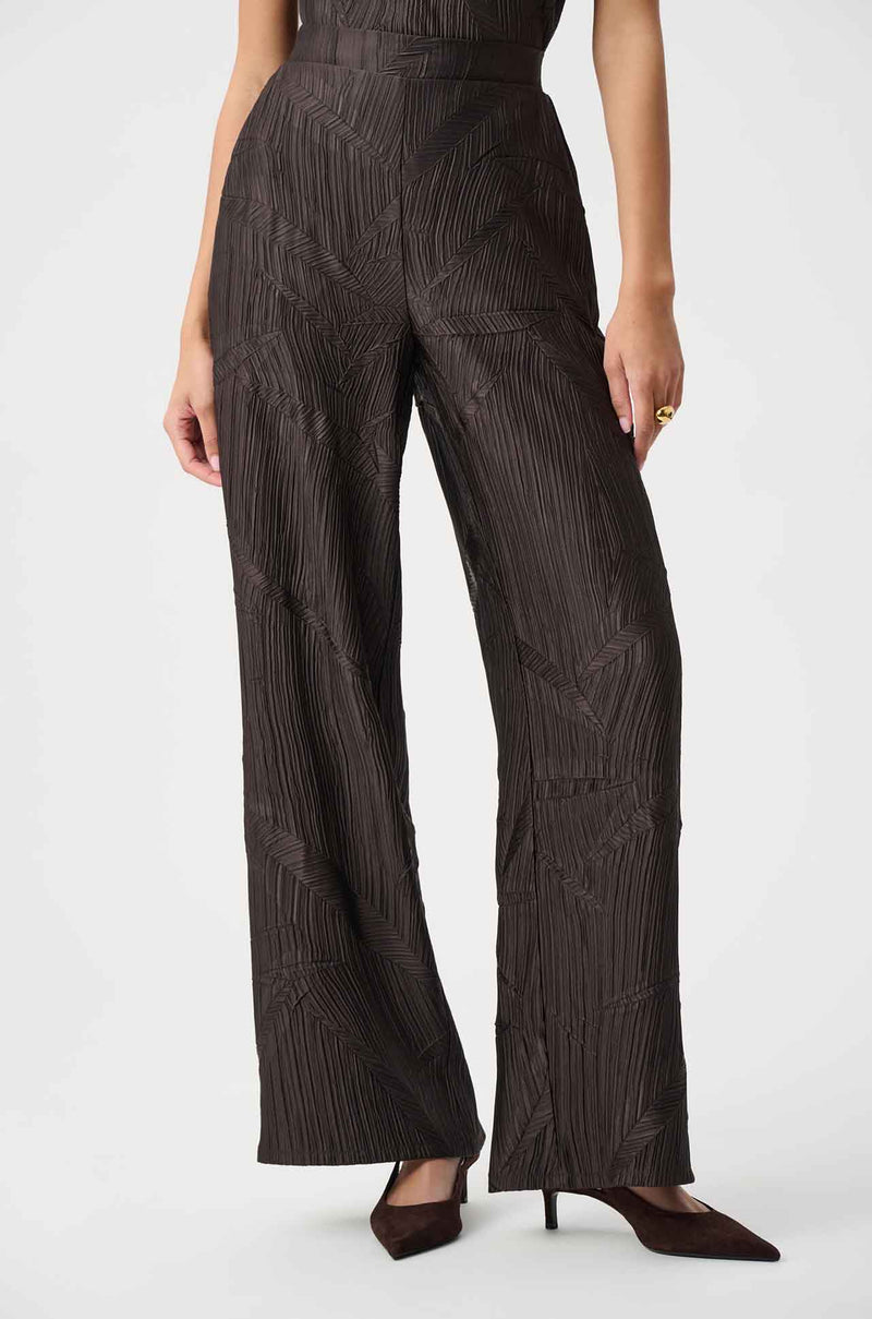 Joseph Ribkoff - Pleated Satin Pull-On Wide-Leg Pants