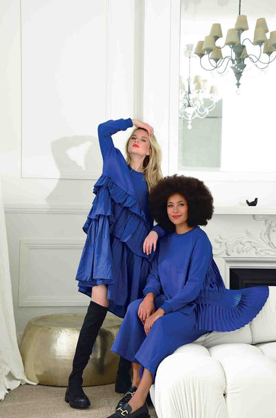 Curate - Never Sweat Me Go Pleats Meet Top in Blue