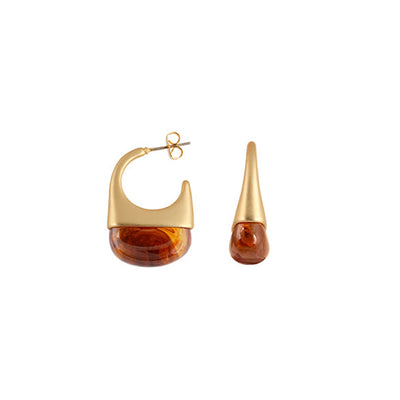 Zahar - Poppy Earrings in Amber