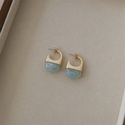 Zahar - Poppy Earrings in Blue