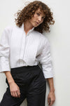 Mela Purdie - Powder Tux Shirt in Powder Weave
