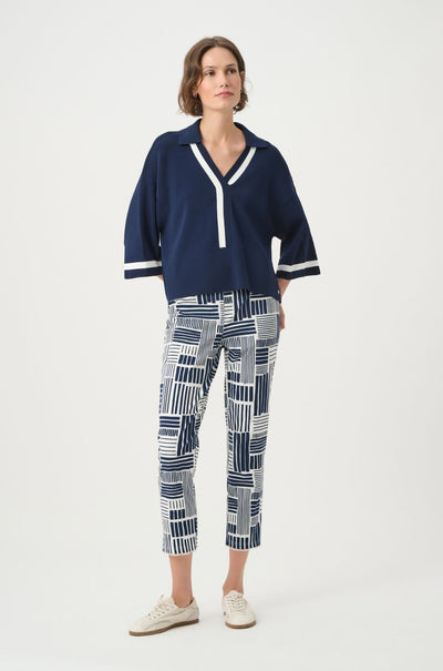 Joseph Ribkoff - Printed Mesh Hem Pants