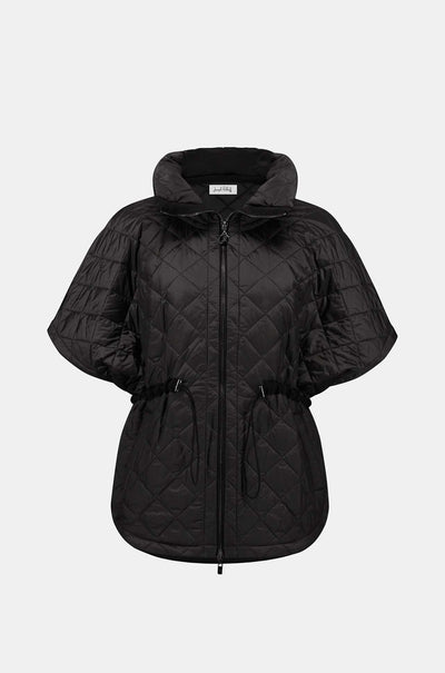 Joseph Ribkoff - Quilted Nylon Shawl-Neck Boxy Vest
