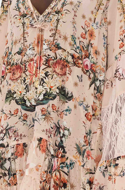 Camilla - Rose Garden Revolution A-Line Gathered Panel Dress with Lace