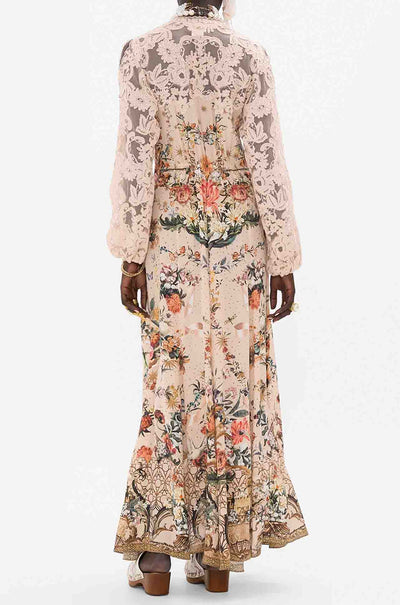 Camilla - Rose Garden Revolution Lace Sleeve Button Dress