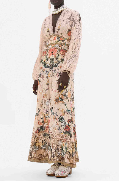 Camilla - Rose Garden Revolution Lace Sleeve Button Dress