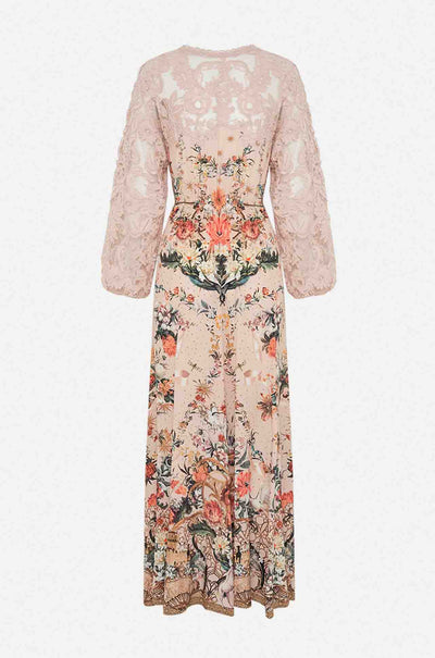 Camilla - Rose Garden Revolution Lace Sleeve Button Dress