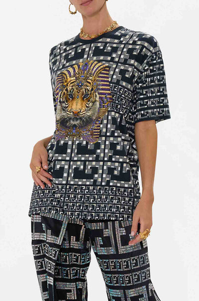 Camilla - Read My Glyphs Oversized Band Tee